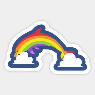 Rainbow Dolphin Sticker